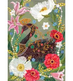 Puzzle Grafika Schwarzer Schwan Und Perlen 500 Teile