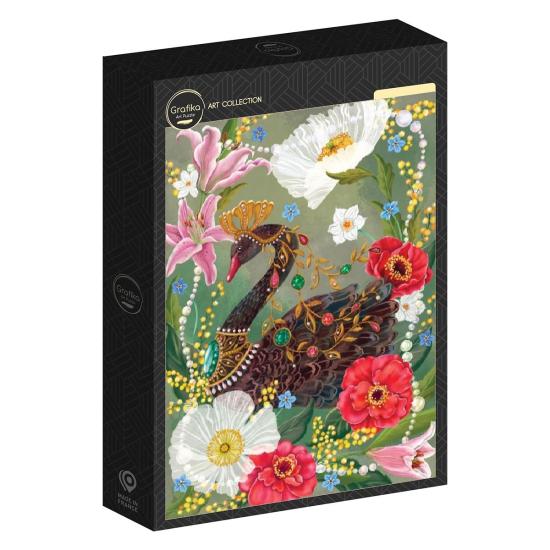 Puzzle Grafika Schwarzer Schwan Und Perlen 500 Teile