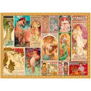 Grafika Collage Puzzle von Alphonse Mucha mit 3000 Teilen