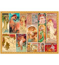 Grafika Collage Puzzle von Alphonse Mucha mit 3000 Teilen