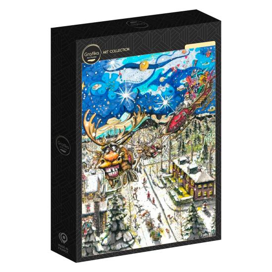 Puzzle Grafika Weihnachtsmann-Tour 1000 Teile