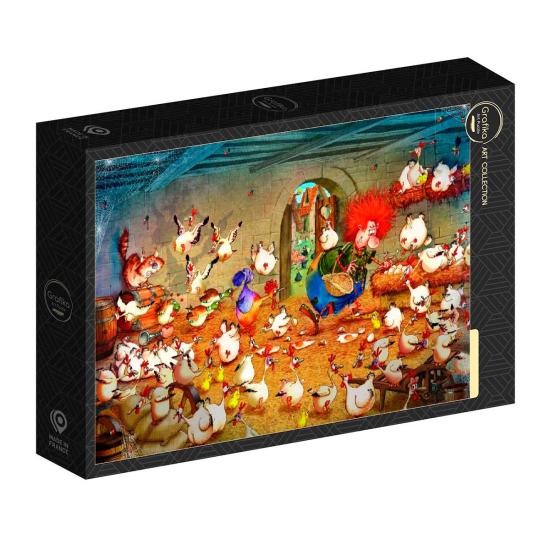 Grafika Crazy Chicken Coop 1000-teiliges Puzzle Grafika Crazy Chicken Coop 1000-teiliges Puzzle