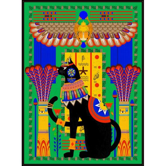 Grafika Ägyptische Katze in Grün Puzzle 2000 Teile