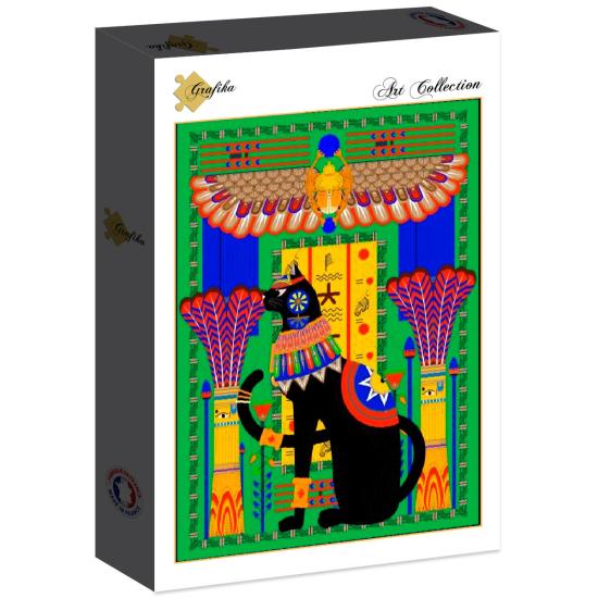 Grafika Ägyptische Katze in Grün Puzzle 2000 Teile
