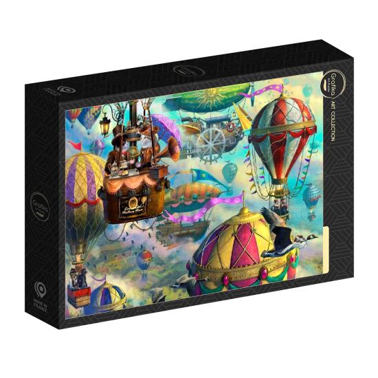 Puzzle Grafika Großes Katzen-Ballonrennen 1000 Teile