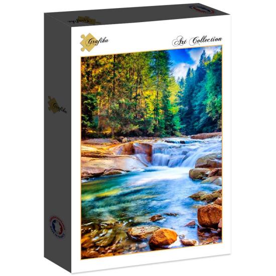Grafika Schöner Wasserfall im Wald Puzzle 2000 Teile