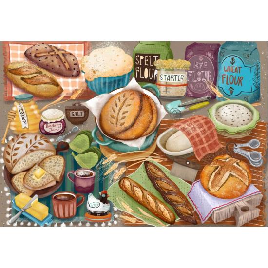 Puzzle Grafika Hausgemachtes Brotbacken 1000 Teile