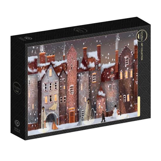 Puzzle Grafika Die Stadt Unter Dem Schnee 1000 Teile