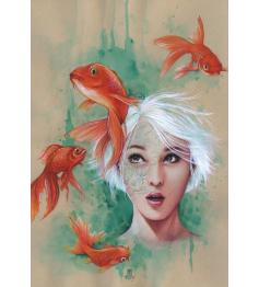 Grafika Die Dame des Fisches Puzzle 1000 Teile