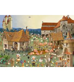Grafika Puzzle Der Bauernhof und das Schloss 1000 Teile