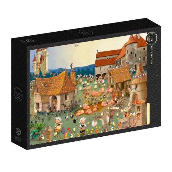 Grafika Puzzle Der Bauernhof und das Schloss 1000 Teile Grafika Puzzle Der Bauernhof und das Schloss 1000 Teile