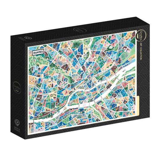 Puzzle Grafika Karte Von Nantes 1000 Teile