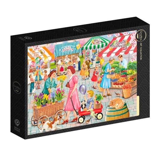 Puzzle Grafika Smallburg Frühlingsmarkt 1000 Teile