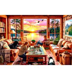 Puzzle Grafika Während Sie Angeln 1000 Teile