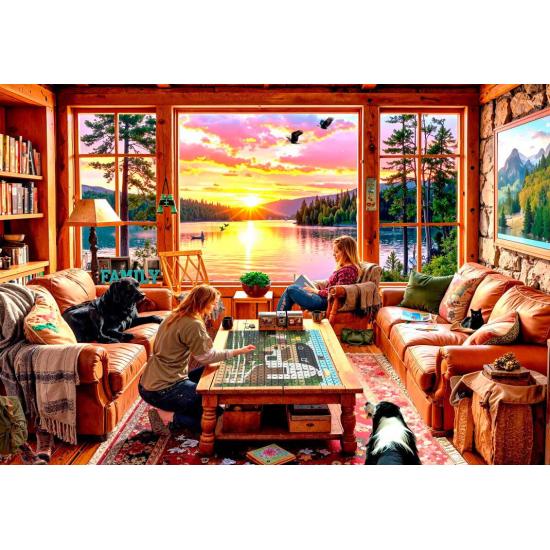 Puzzle Grafika Während Sie Angeln 1000 Teile