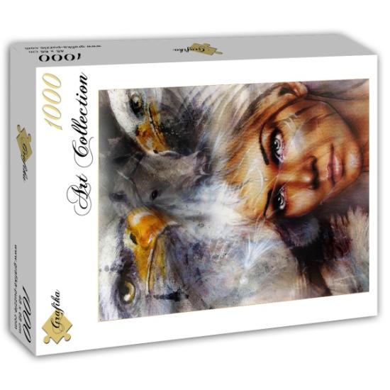 Grafika Frau, Adler und Pferd 1000-teiliges Puzzle