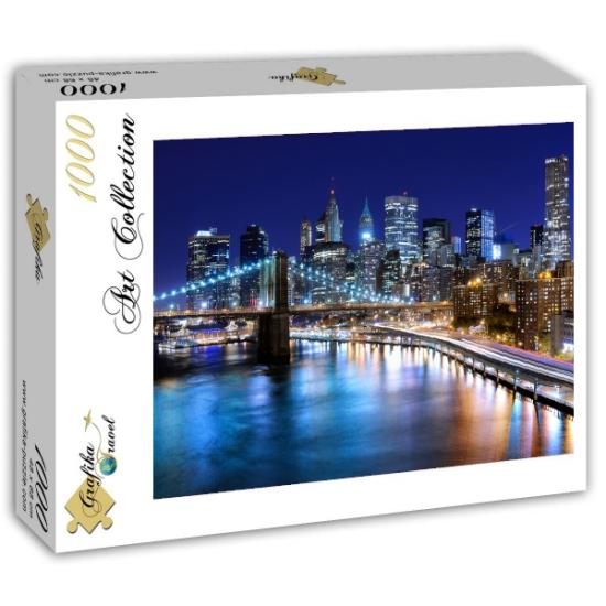Grafika New York bei Nacht Puzzle 1000 Teile