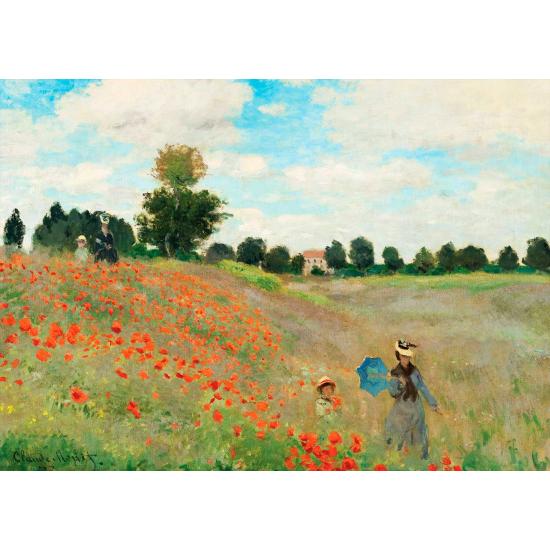 Puzzle Grafika Terrasse in St. Adresse und Mohnblumen 2x500 Teil