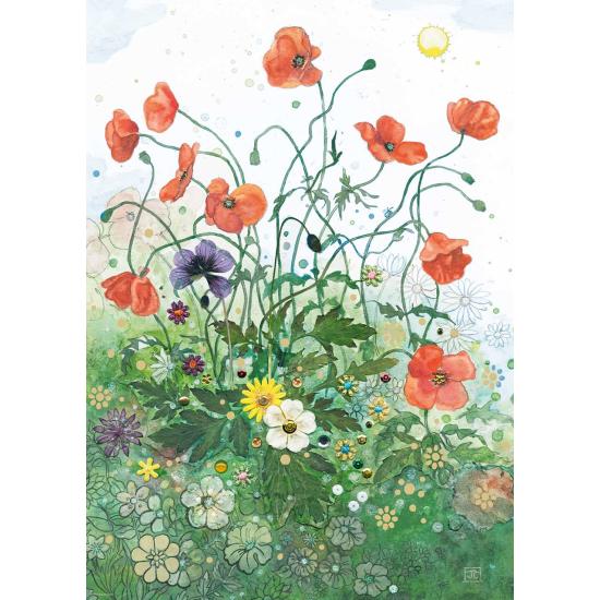 Heye Rote Mohnblumen Puzzle 1000 Teile