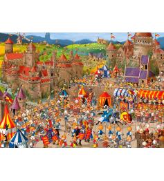 Heye Rabbit Battles Puzzle, 1000-teilige dreieckige Box