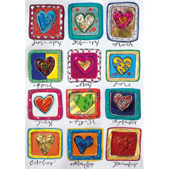 Puzzle Heye Kalender der Liebe 500 Teile