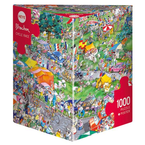 Heye Fahrradrennen-Puzzle, 1000-teilige Dreiecksbox
