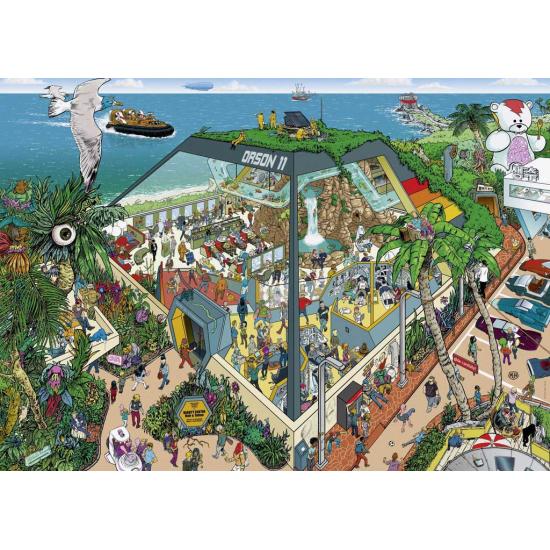 Puzzle Heye Schönheitszentrum, Dreieckige Box 1000 Teile