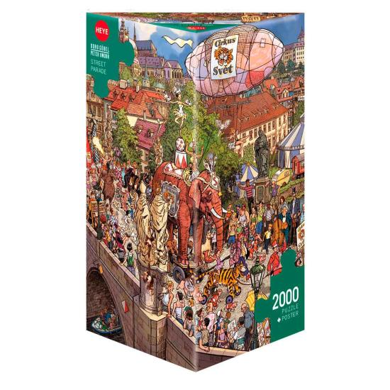 Heye Street Parade-Puzzle, 2000-teilige Dreiecksbox
