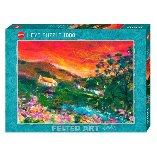 Puzzle Heye Felted Art, Die Wäscheleine 1000 Teile