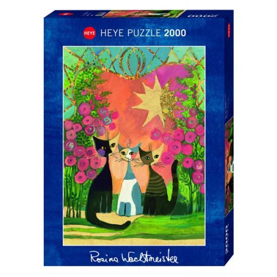 Heye Katzen im Rosengarten Puzzle 2000 Teile
