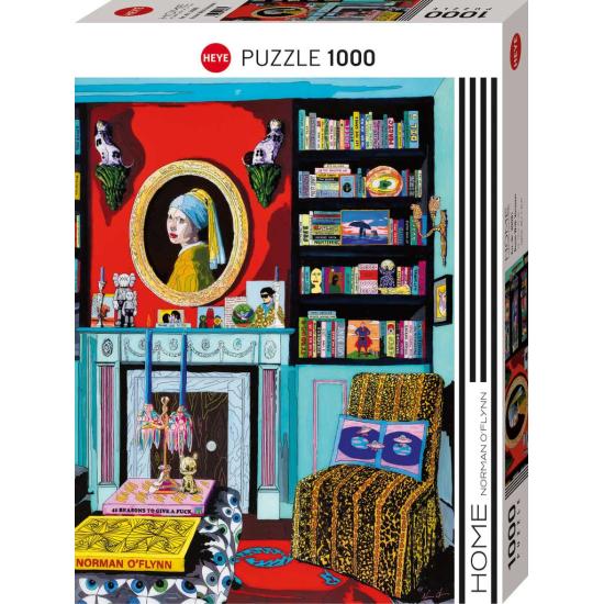 Puzzle Heye Zimmer mit Vermeer 1000 Teile