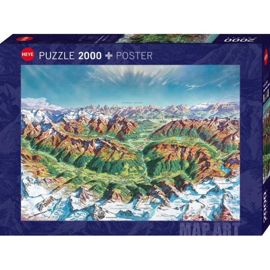 Puzzle Heye Alpine Berge 2000 Teile