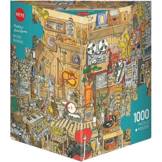 Heye Music Maniac Puzzle, dreieckige Box mit 1000 Teilen