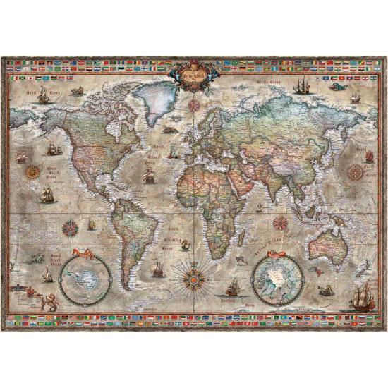 Puzzle Heye Retro-Weltkarte 1000 Teile