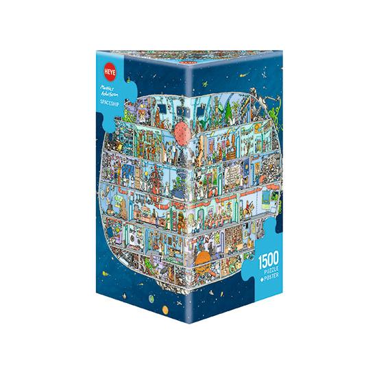 Heye Raumschiff-Puzzle, dreieckige Box mit 1500 Teilen