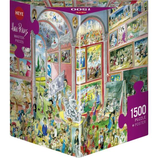 Puzzle Heye Meisterwerke, Dreieckige Box 1000 Teile