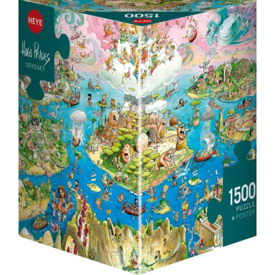 Puzzle Heye Odyssee, dreieckige Box mit 1500 Teilen Puzzle Heye Odyssee, dreieckige Box mit 1500 Teilen