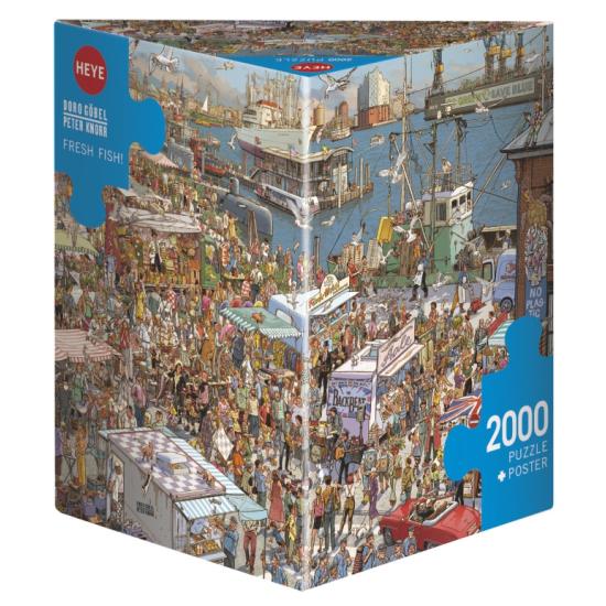 Puzzle Heye Fresh Fish Dreieckige Box mit 2000 Teilen Puzzle Heye Fresh Fish Dreieckige Box mit 2000 Teilen