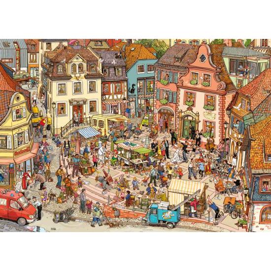Heye Market Square Puzzle, 1000-teilige dreieckige Box Heye Market Square Puzzle, 1000-teilige dreieckige Box