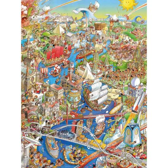 Heye River of History-Puzzle, dreieckige Box mit 1500 Teilen