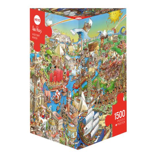 Heye River of History-Puzzle, dreieckige Box mit 1500 Teilen