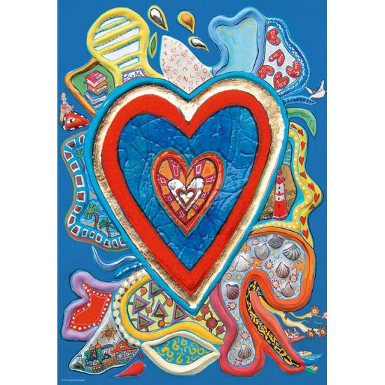 Heye Rot- und Blau-Puzzle mit 500 Teilen