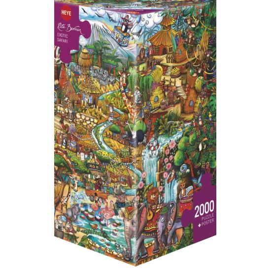 Puzzle Heye Safari Exotic Dreiecksbox mit 2000 Teilen