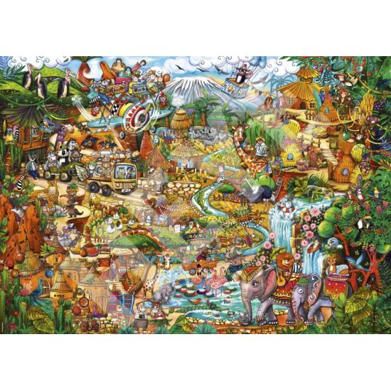 Puzzle Heye Safari Exotic Dreiecksbox mit 2000 Teilen