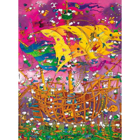 Puzzle Heye Save the Ship!, dreieckige Box mit 1500 Teilen