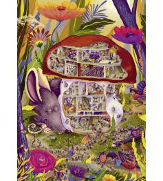 Puzzle Heye Lebender Pilz, dreieckige Box 1000-teilige