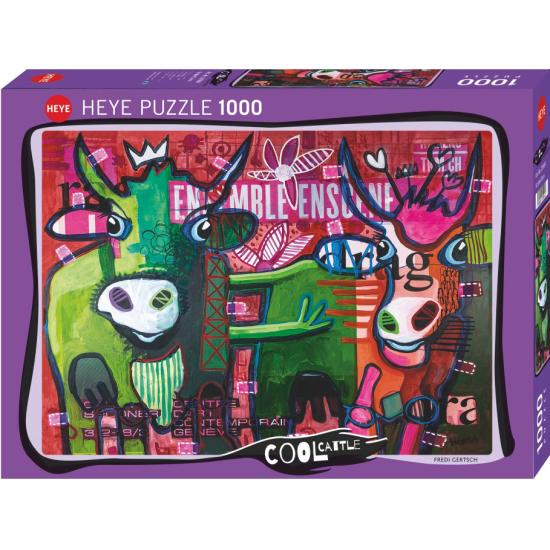 Heye Gestreiftes Kuh-Puzzle 1000 Teile