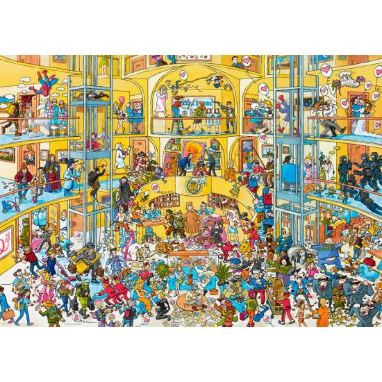 Puzzle Heye Life in the Hotel, dreieckige Box mit 1000 Teilen