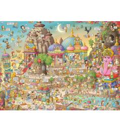 Puzzle Heye Yogaland dreieckige Box mit 1500 Teilen