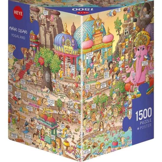 Puzzle Heye Yogaland dreieckige Box mit 1500 Teilen